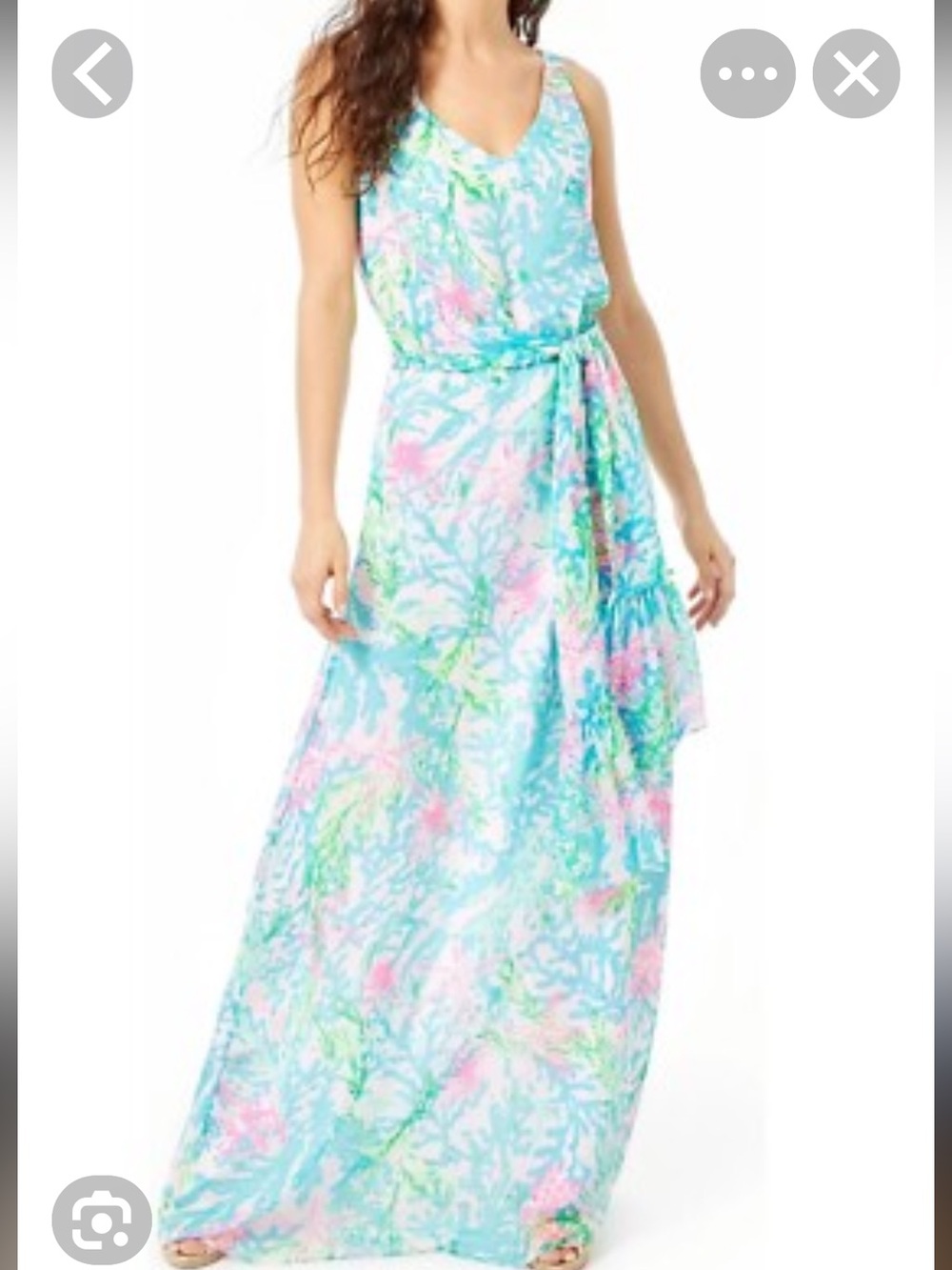 Lilly Pulitzer Pastel Coral Reef Maxi Dress - Blue, Pink, Green